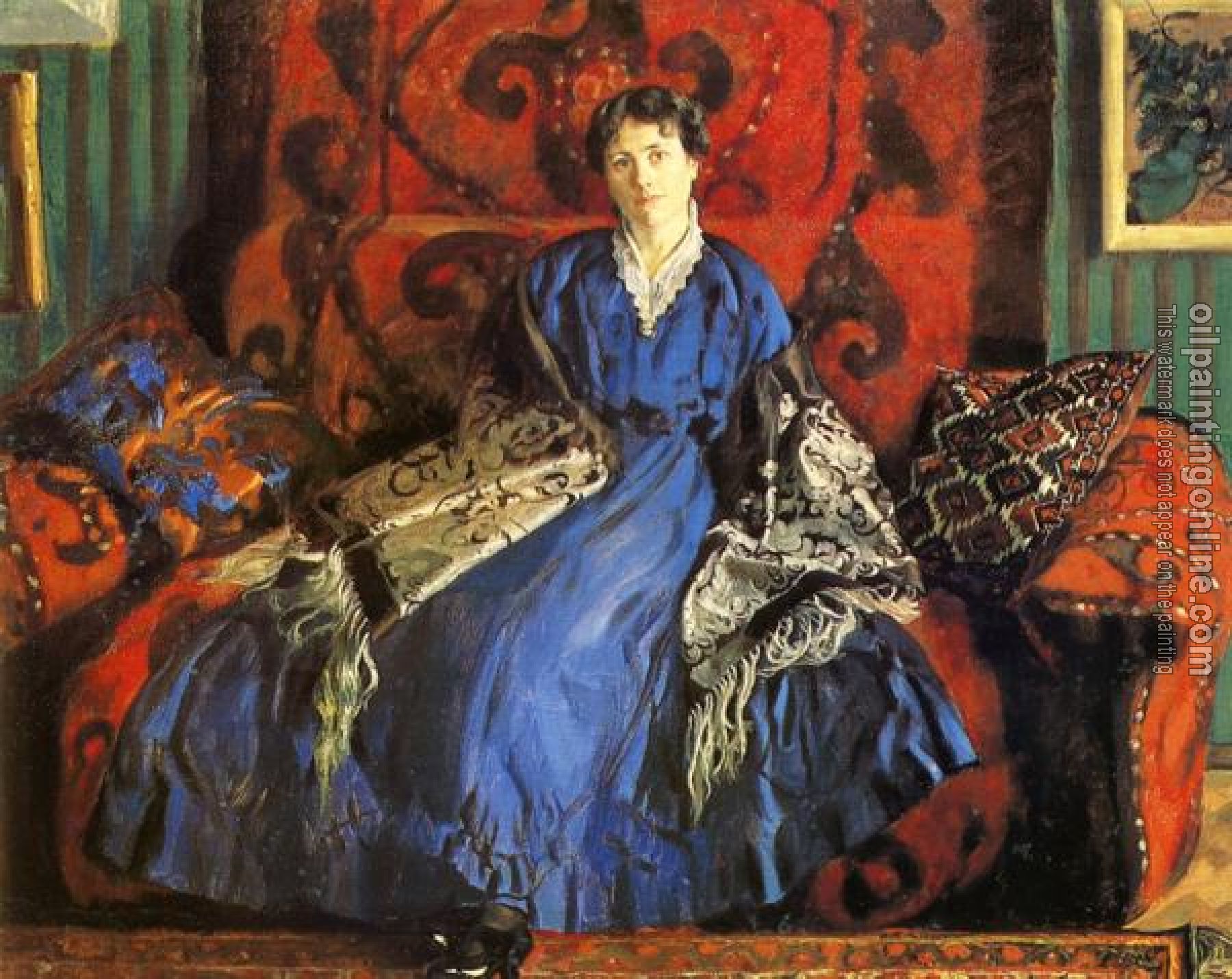 Kustodiev, Boris - Portrait of Y.E. Kustodieva